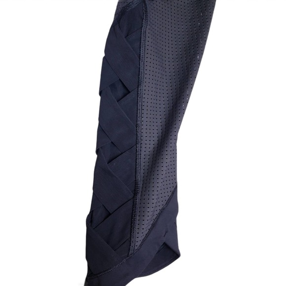 Lululemon‎ SZ 6 Var-City Crop Leggings Wasitband Pocket Black Pretty Prism Multi - Picture 5 of 8